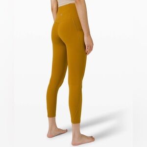 Lululemon Align High Rise Pant with Pockets 25" Gold Spice Size 6